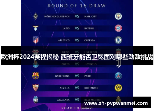 欧洲杯2024赛程揭秘 西班牙能否卫冕面对哪些劲敌挑战 欧洲杯2024赛程揭秘 西班牙能否卫冕面对哪些劲敌挑战